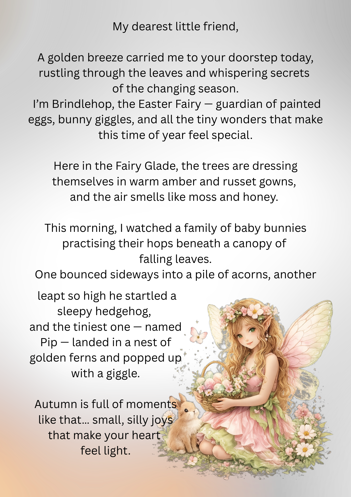 Easter Fairy Letter