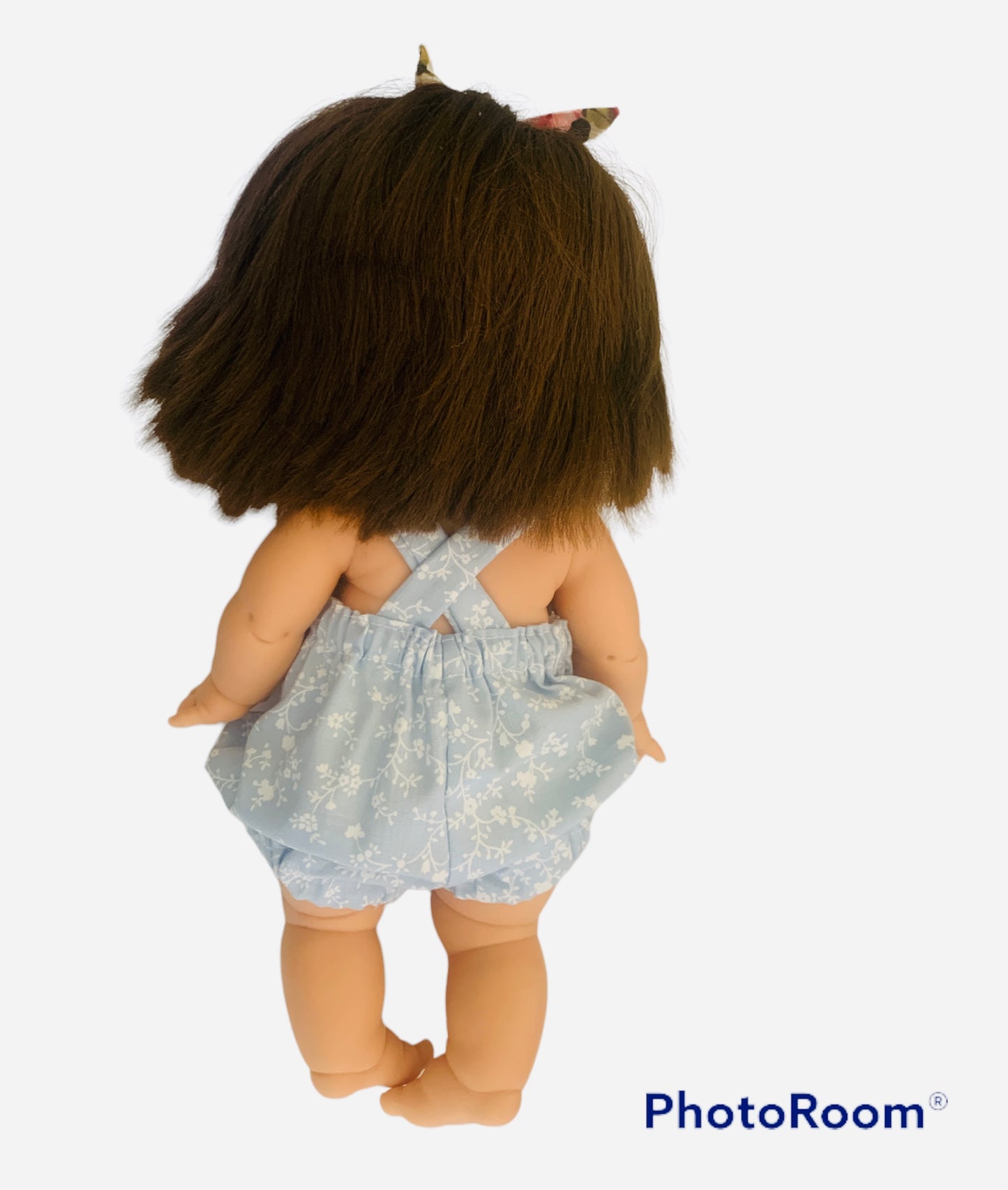 Minikane/ Miniland doll romper blue floral