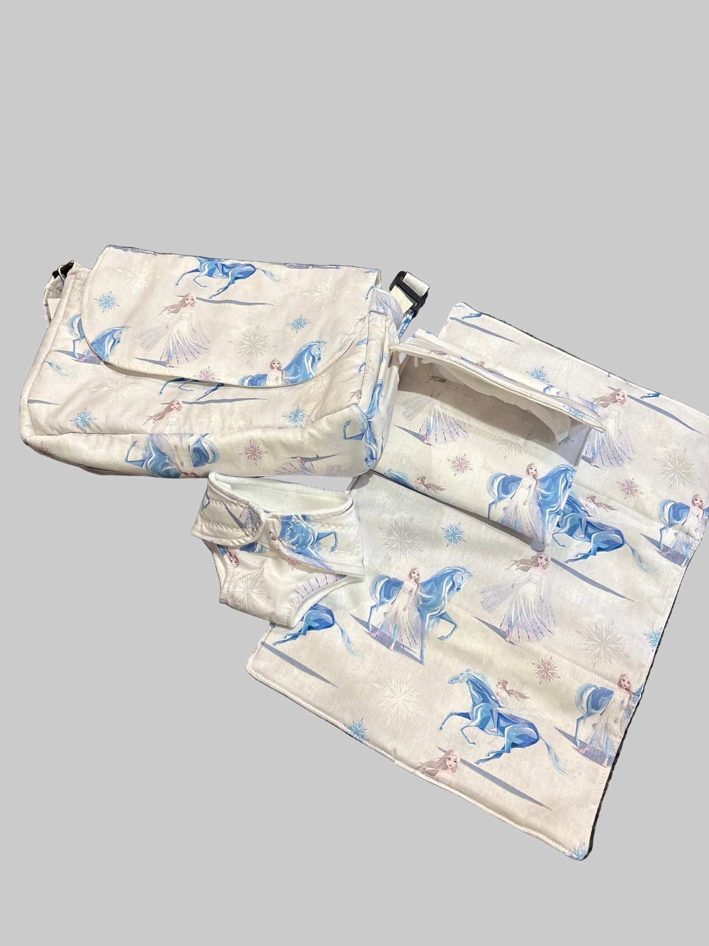 Doll Nappy Bag sets - Frozen White
