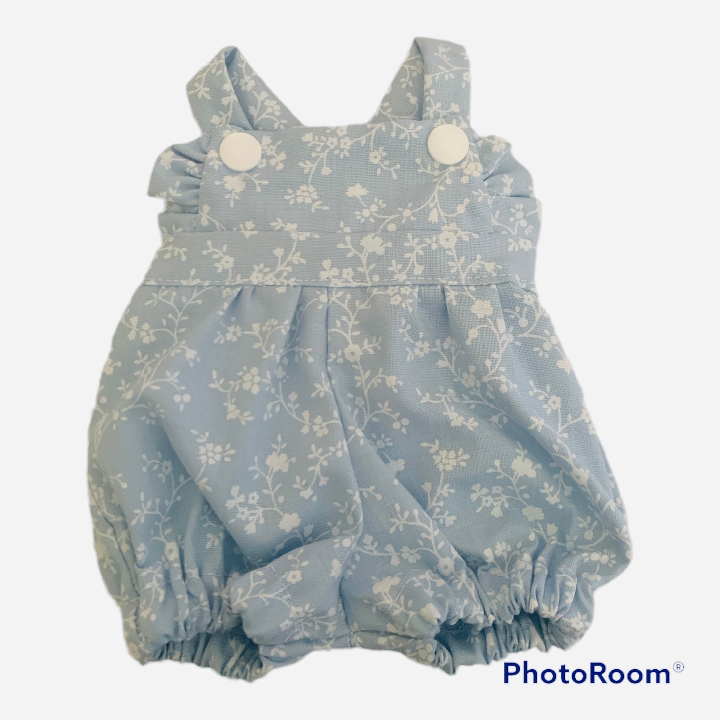 Minikane/ Miniland doll romper blue floral