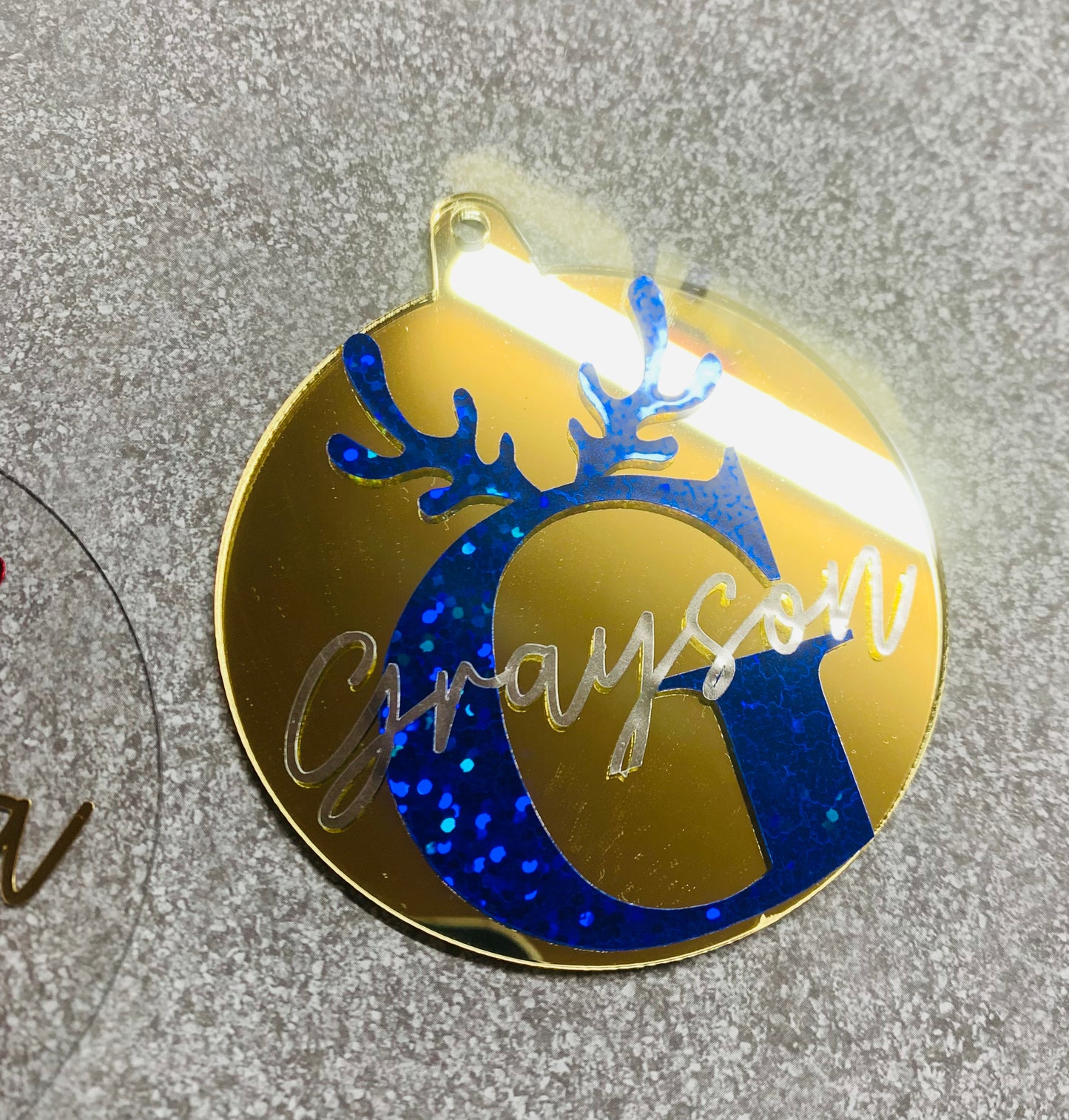 Personalised Flat Bauble Ornaments - Made to order