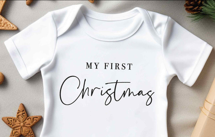 My First Christmas Onesie (bodysuit) - made to order