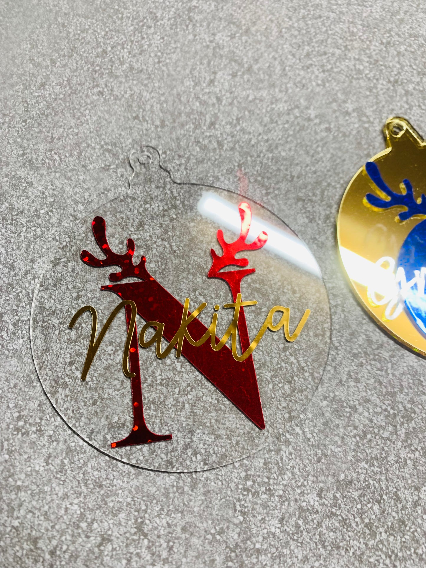 Personalised Flat Bauble Ornaments - Made to order