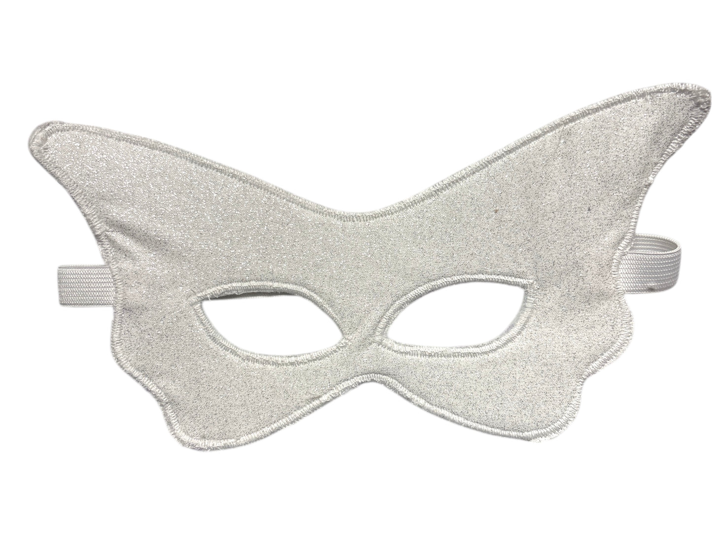 Dress up mask - butterfly white glitter