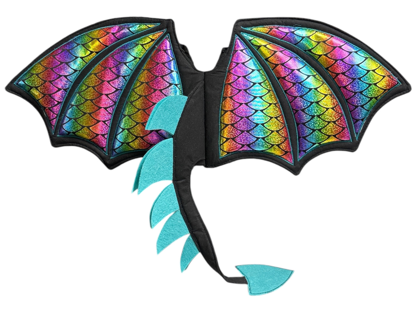 Dragon Wings - Rainbow Teal