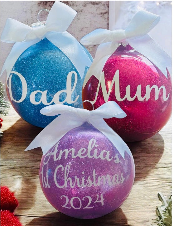 Glitter Baubles - Made to order