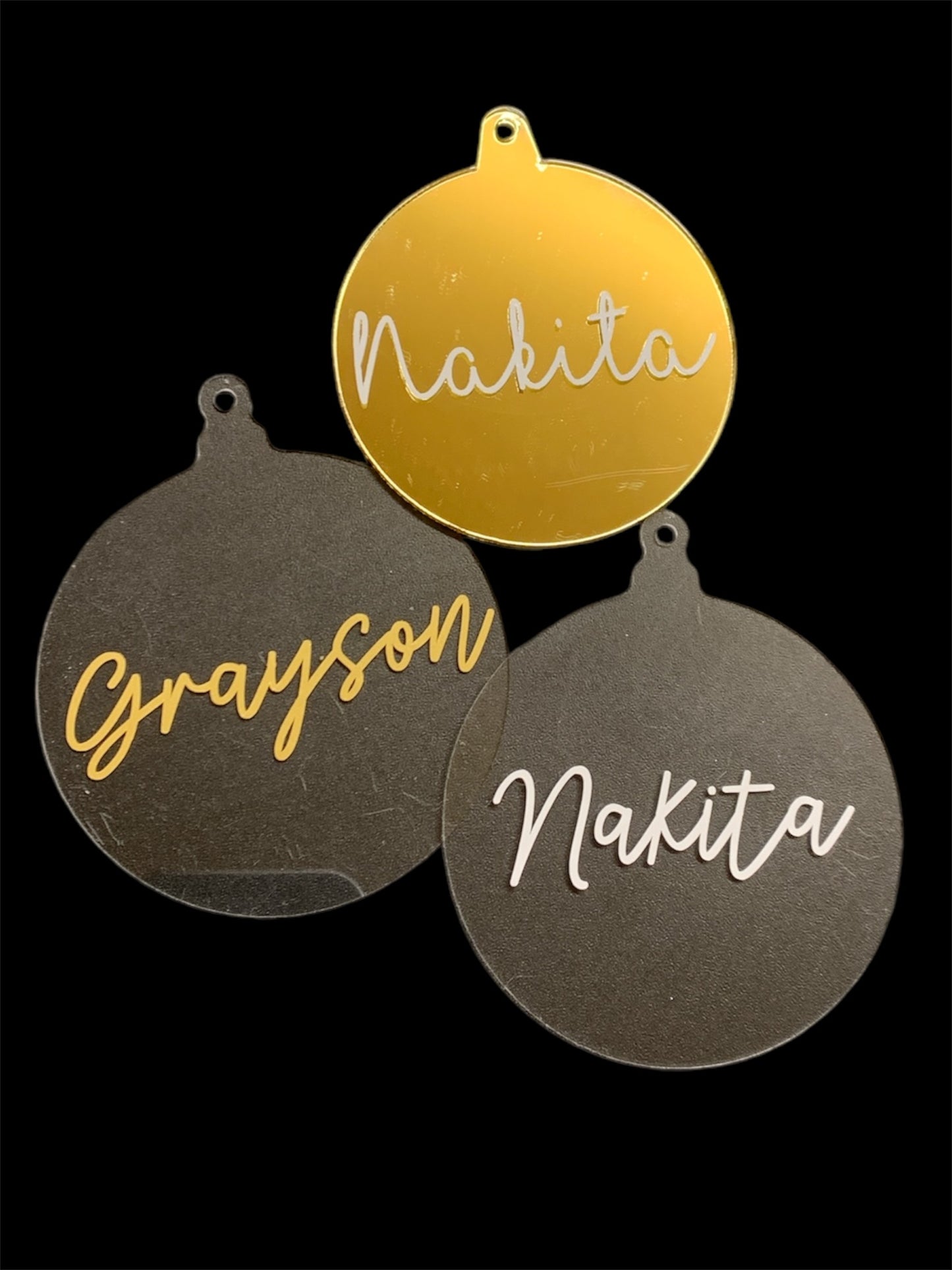 Personalised Flat Bauble Ornaments - Made to order