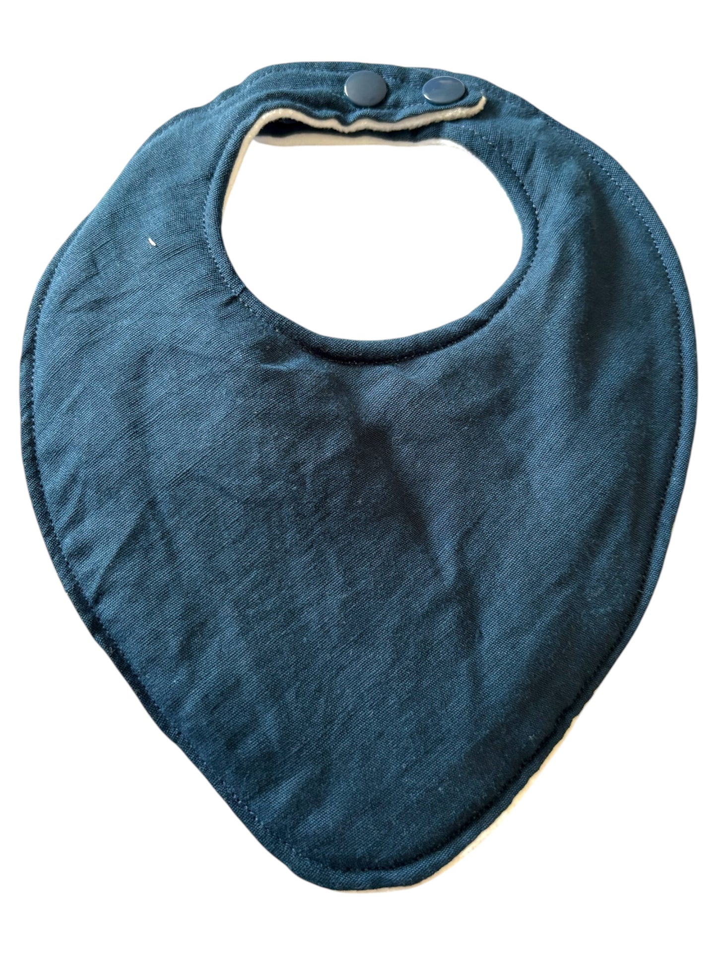 Dribble Bib - Linen, Atlantic Deep
