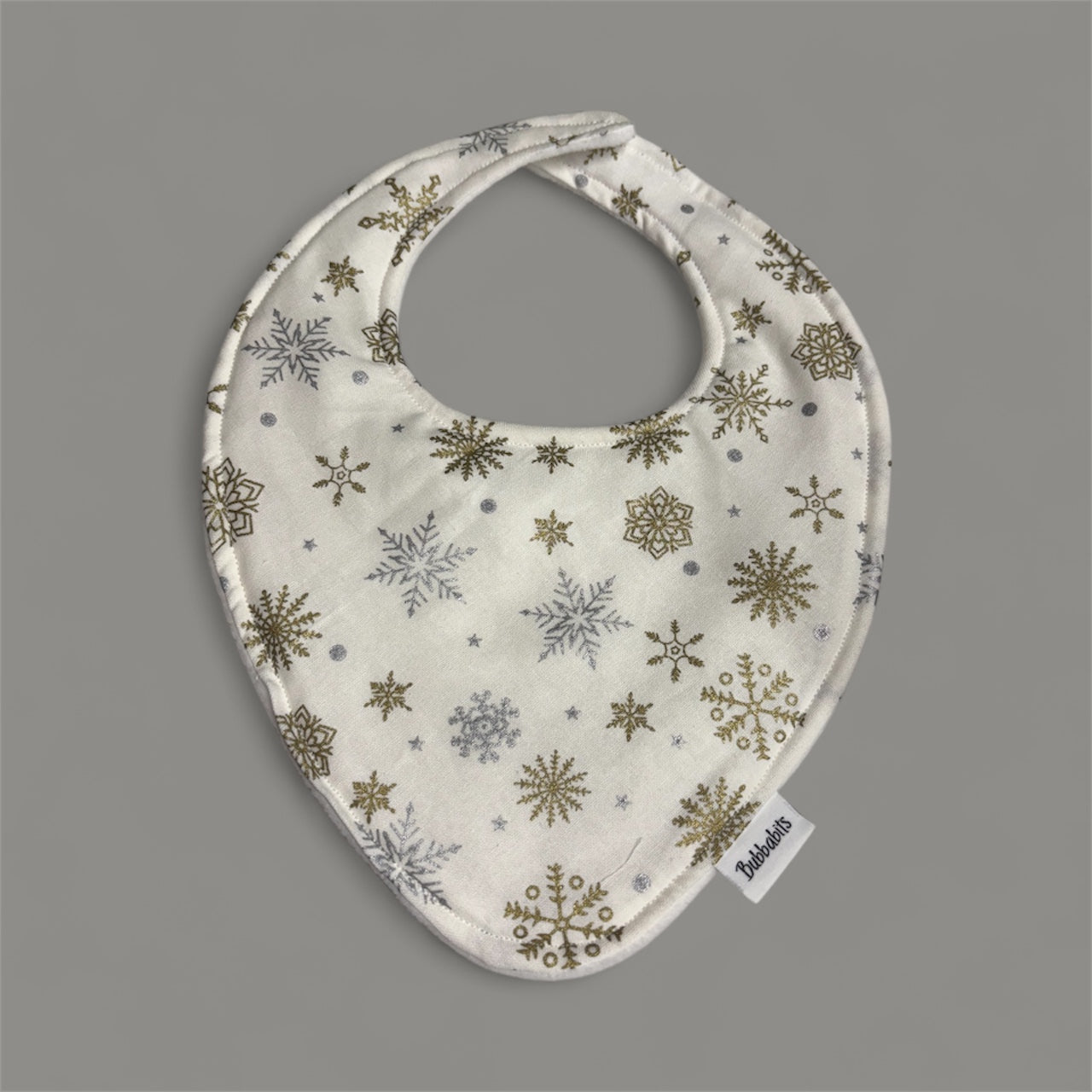 Dribble Bib - Golden snowflakes