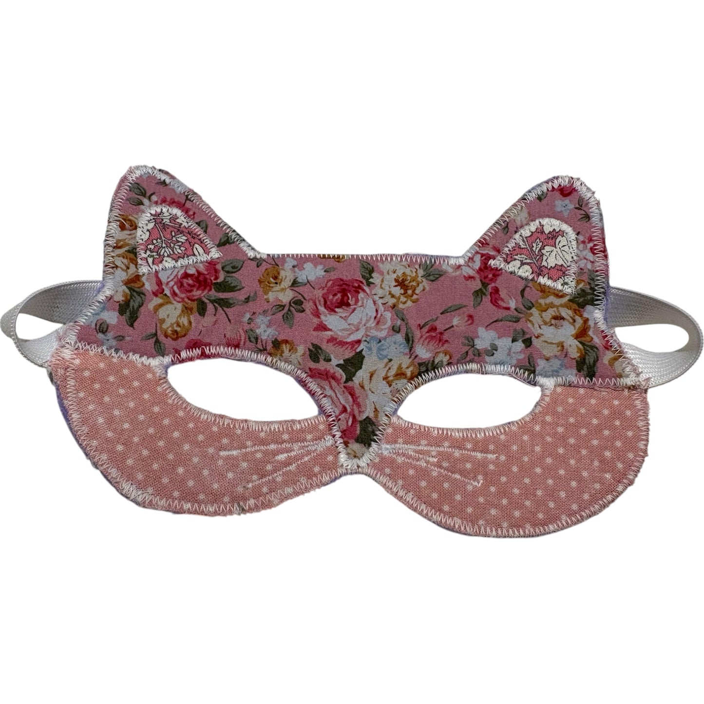Dress up mask - Cat / Pink spotty