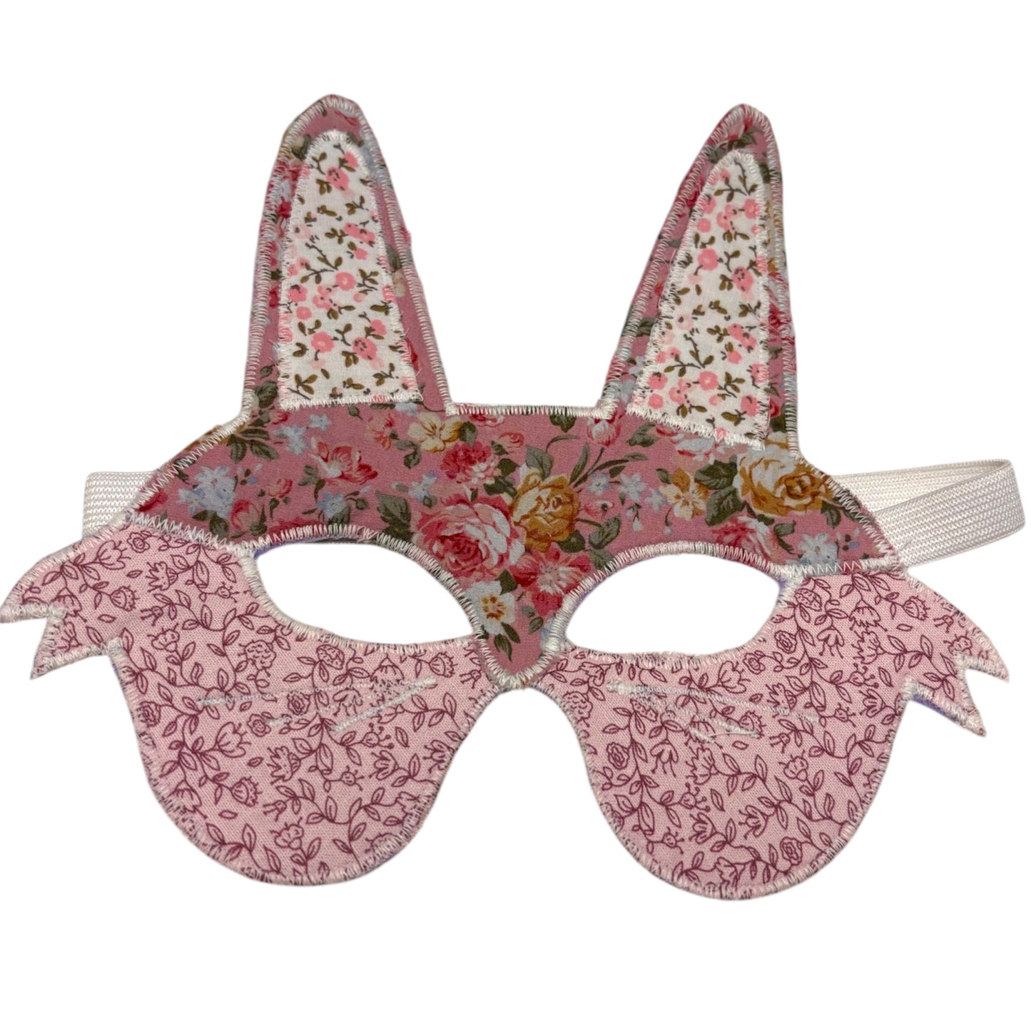 Dress up mask - Bunny/ pink florals