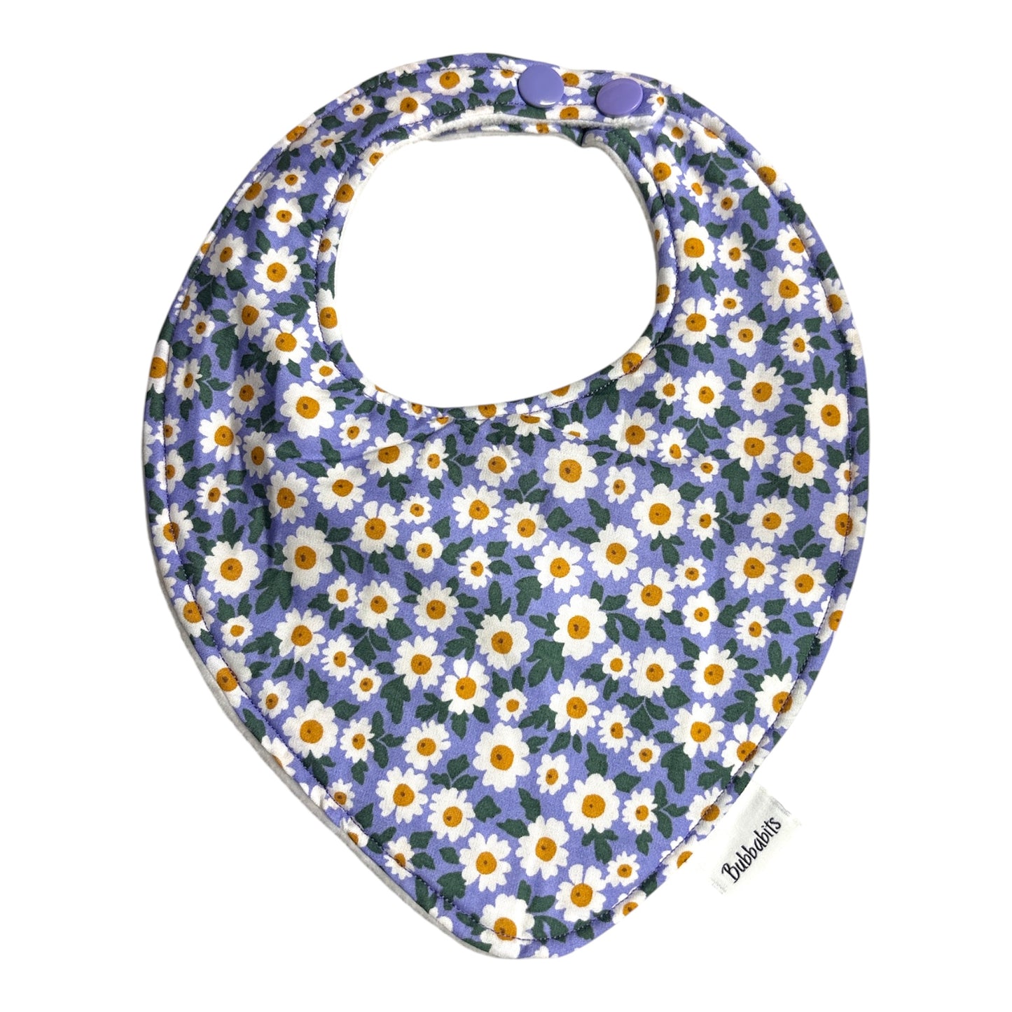 Dribble Bib - Purple Daisy