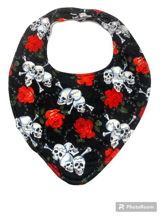 Dribble Bib - Skull n roses