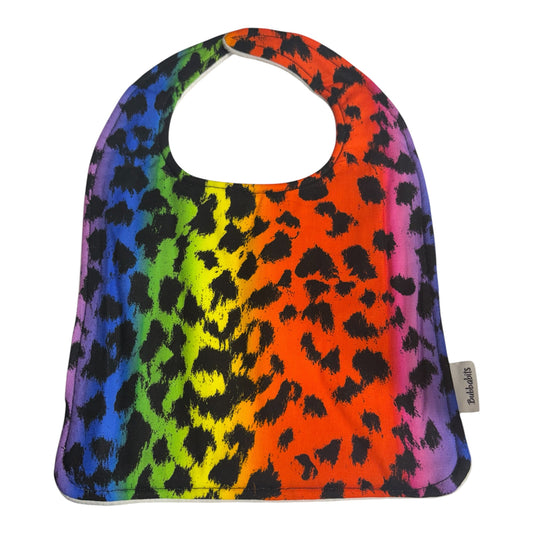 Feeder Bib - Rainbow Cheetah