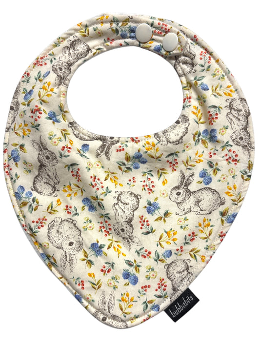 Dribble Bib - Cream Bunny