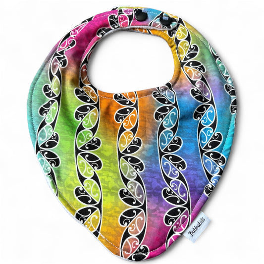 Dribble Bib - Rainbow Koru