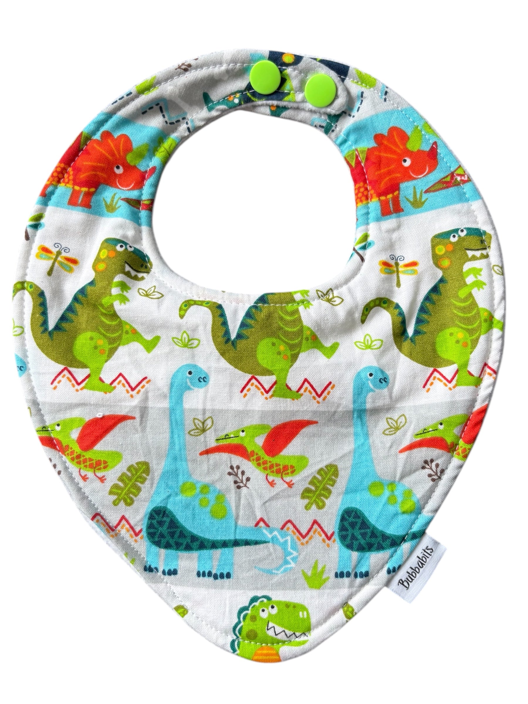 Dribble Bib - Happy Dinos – Bubbabits