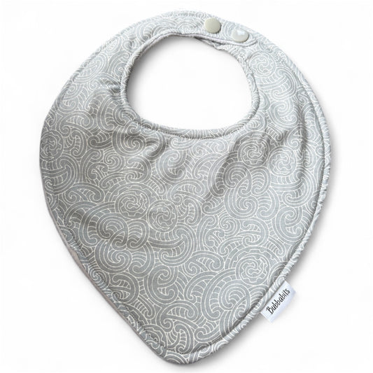 Dribble Bib - PONGA KORU Grey