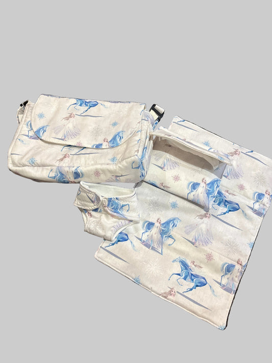 Doll Nappy Bag sets - Frozen White