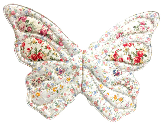 Fairy/ butterfly Wings - creamy vintage florals
