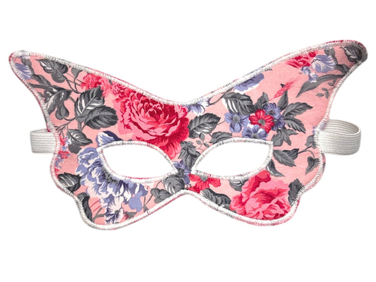 Dress up mask - butterfly pink floral