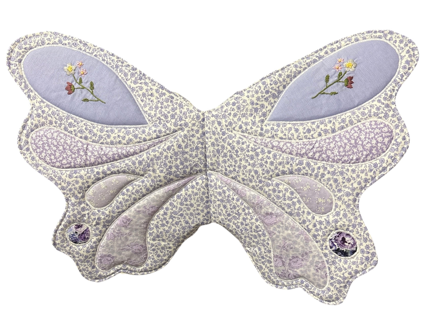 Fairy/ butterfly Wings - Violet (Hand Embroidered)