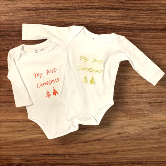 My First Christmas Onesie (bodysuit) - made to order