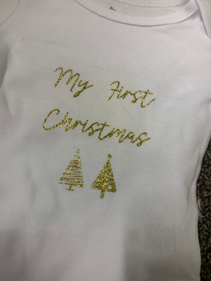 My First Christmas Onesie (bodysuit) - made to order