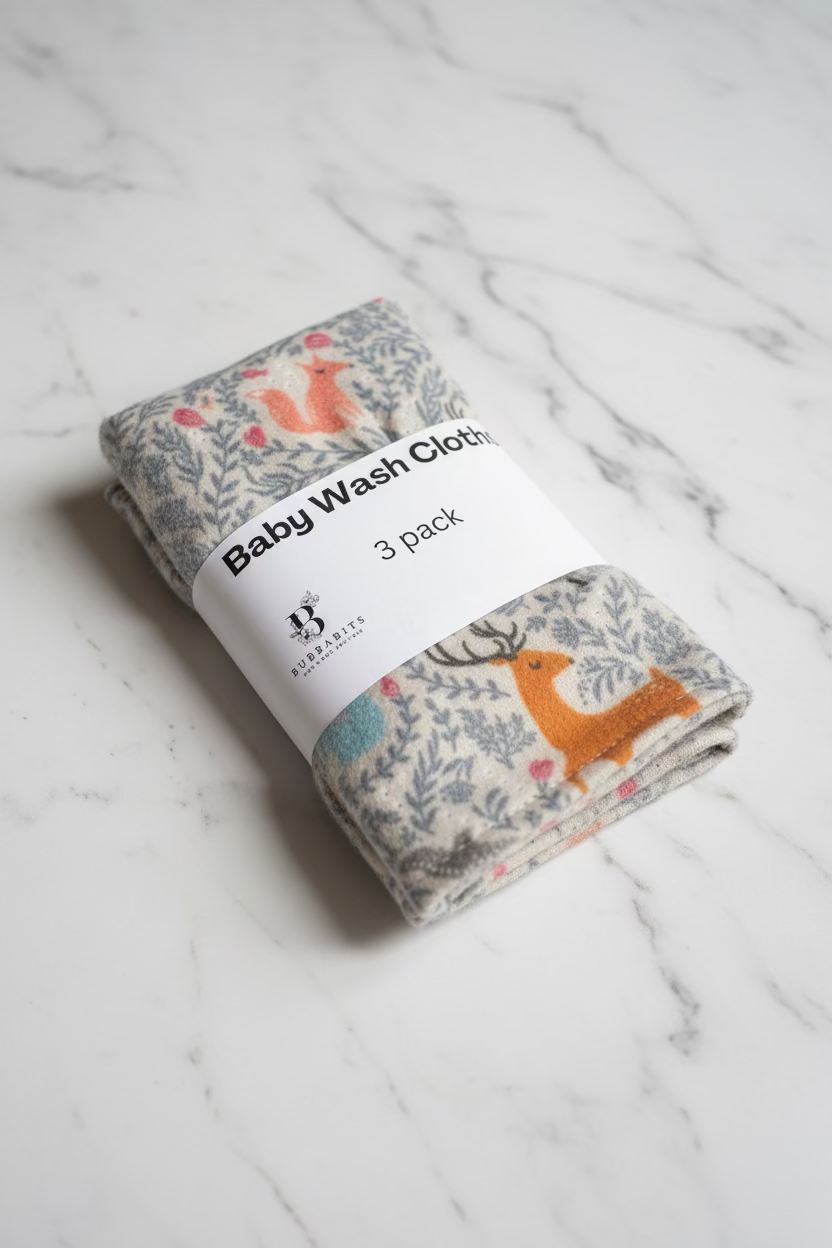 Baby Wash Cloths 3 pack
