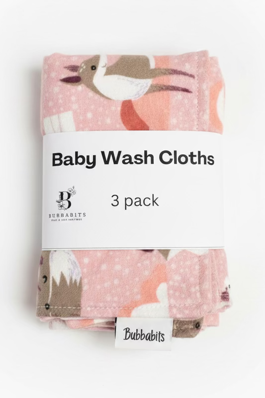 Baby Wash Cloths 3 pack