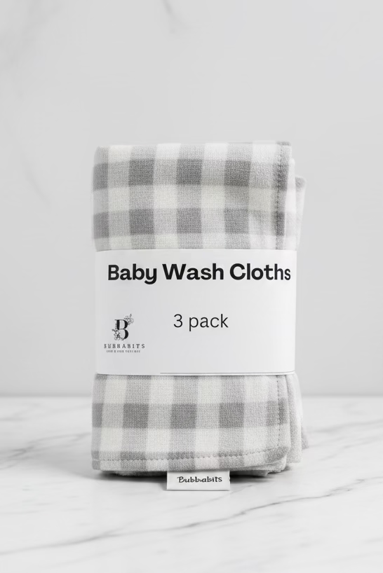 Baby Wash Cloths 3 pack