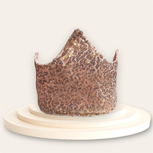 Pink sequin crown