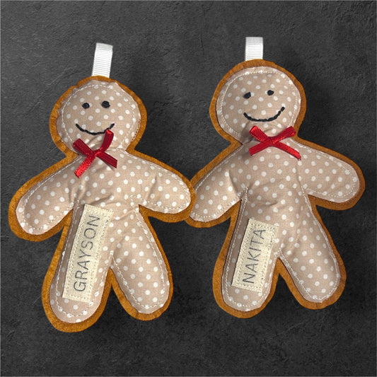 Personalised Mini Gingerbread Men ornaments