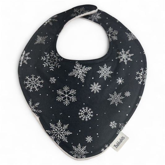 Dribble Bib - Snowflake Navy