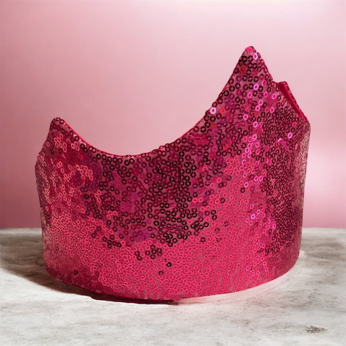Hot Pink sequin crown