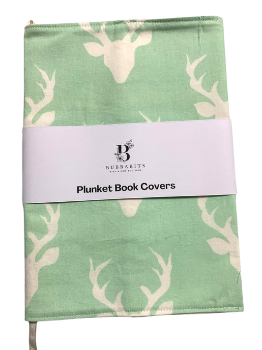Plunket/ Well child book Cover - mint deer heads