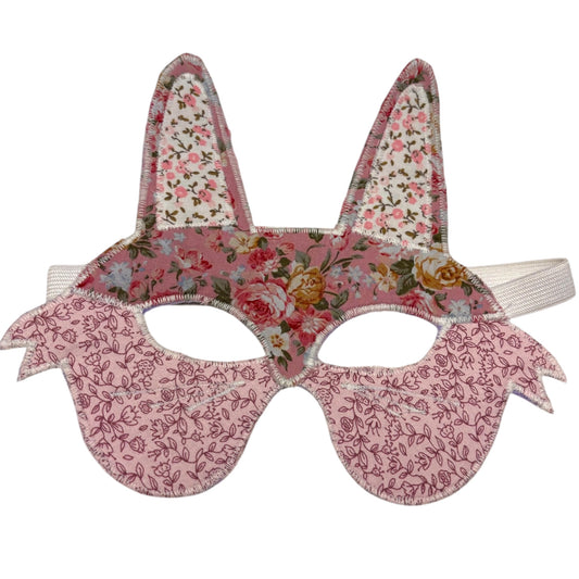 Dress up mask - Bunny/ pink florals