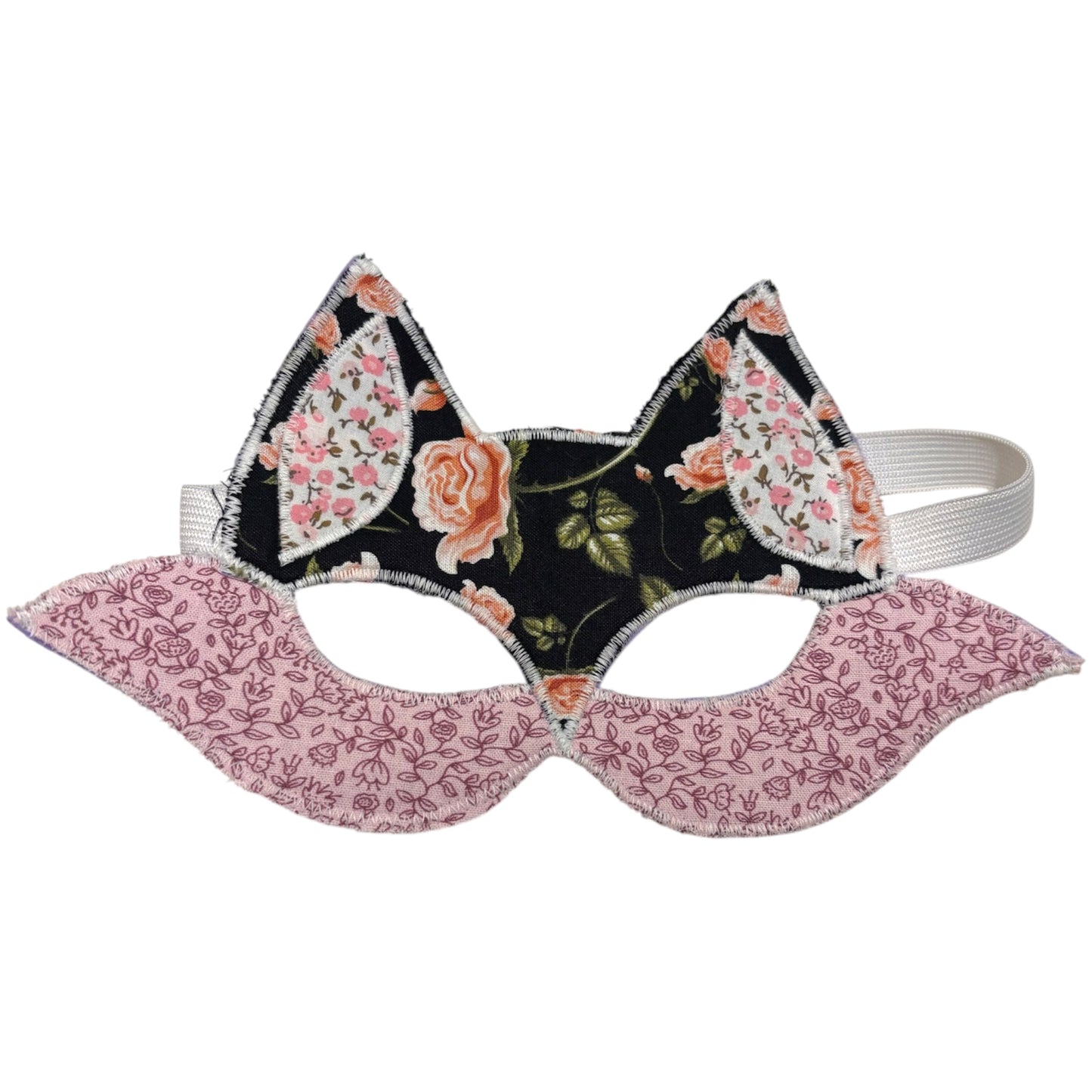 Dress up mask - Fox / dark floral