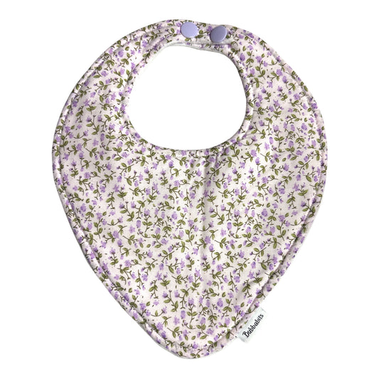 Dribble Bib - Dainty Purple Floral