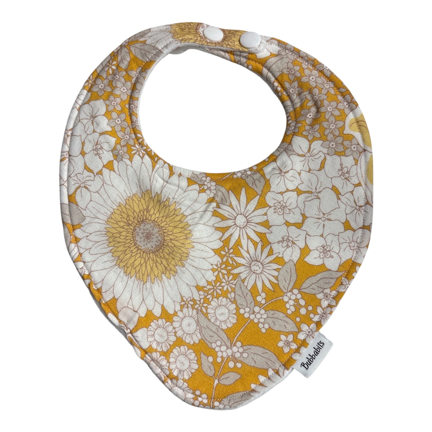 Dribble Bib - Linen Sunflowers