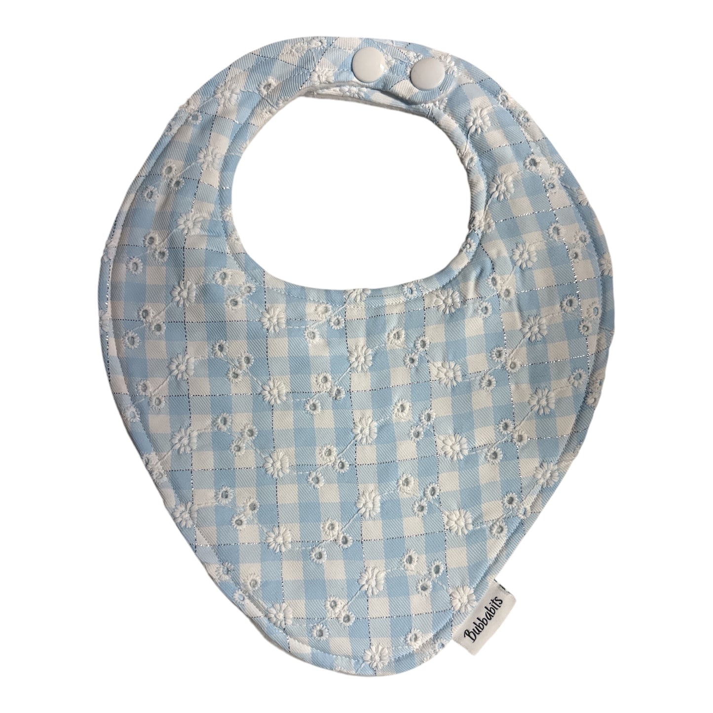 Dribble Bib - Blue Lace Gingham