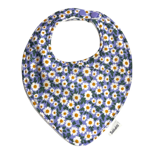 Dribble Bib - Purple Daisy